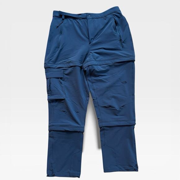 The North Face Bridgeway Zip Off Pants Women’s 12 Blue Hiking Convertible NWT - Picture 2 of 8